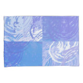 Abstract Tossed Turquoise en Paars Kussensloop (Voorkant-Rechts)