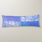 Abstract Tossed Turquoise en Paars Lichaamskussen (Achterkant)