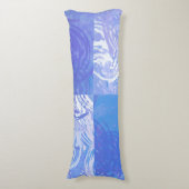 Abstract Tossed Turquoise en Paars Lichaamskussen (Voorkant Verticaal)