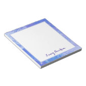 Abstract Tossed Turquoise en Paars Notitieblok (Schuin)