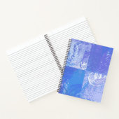 Abstract Tossed Turquoise en Paars Notitieboek (Binnen)