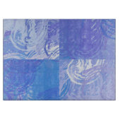 Abstract Tossed Turquoise en Paars Snijplank (Voorkant)