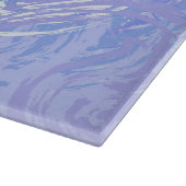 Abstract Tossed Turquoise en Paars Snijplank (Hoek)