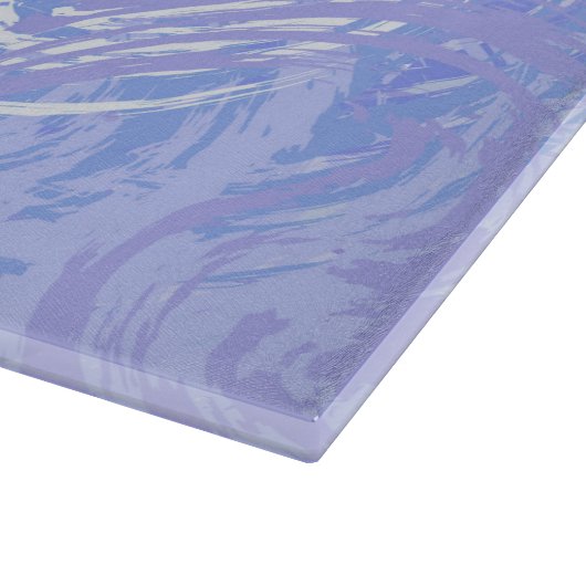 Abstract Tossed Turquoise en Paars Snijplank (Hoek)