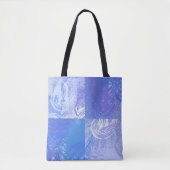 Abstract Tossed Turquoise en Paars Tote Bag (Voorkant)