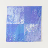 Abstract Tossed Turquoise en Paars Wandkleed (Voorkant)