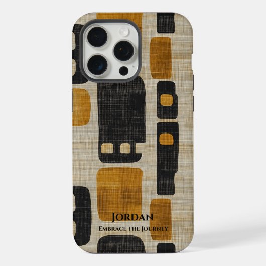Abstract Totem Harmonie – Krachtige Culturele Fusi iPhone Hoesje (Achterkant)