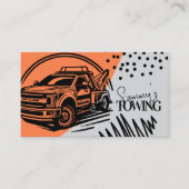 Abstract Towing Services Logo QR Code Visitekaartje (Voorkant)