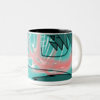 Abstract Traction Mug Tweekleurige Koffiemok
