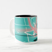 Abstract Traction Mug Tweekleurige Koffiemok (Voorkant links)