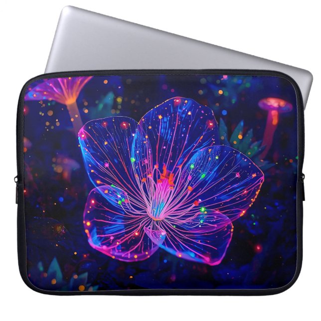 Abstract Translucent Blue 15' Laptop Sleeve (Voorkant)