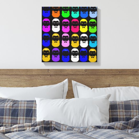 Abstract trapsgewijze doek canvas afdruk (Insitu (Slaapkamer))