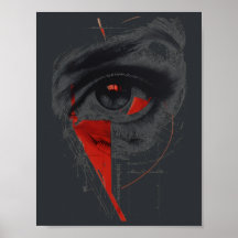 Abstract Trash Polka Oog Poster