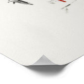 Abstract Trash Polka Zandloper Poster (Hoek)