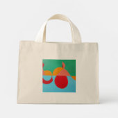 Abstract Treble Clef Tiny Tote Mini Tote Bag (Achterkant)