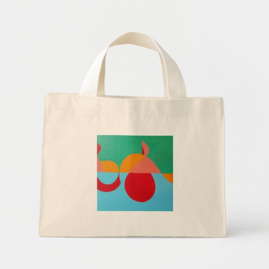 Abstract Treble Clef Tiny Tote Mini Tote Bag (Voorkant)