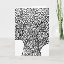 Abstract Tree Drawing Oval Shapes Design Card Kaart