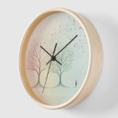 Abstract Tree of Life Wall Clock – Minimal (Hoek)