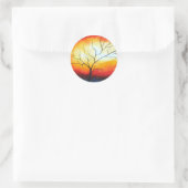 Abstract Tree Round Sticker (Tas)