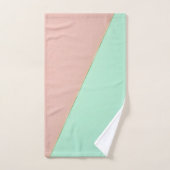 Abstract trendy blush roze mint collectie bad handdoek (Handdoek)