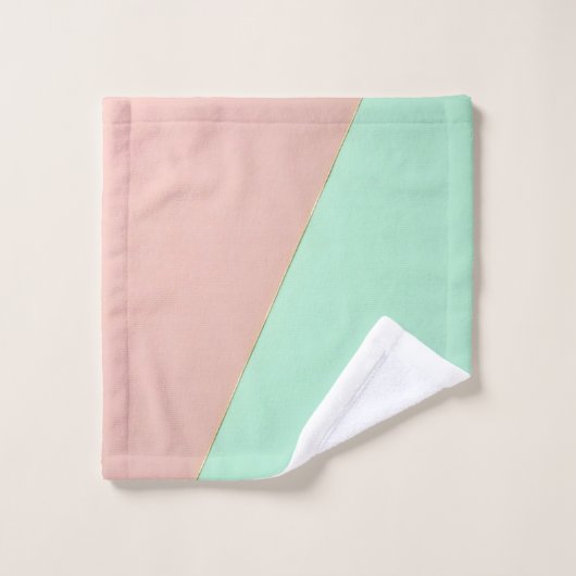 Abstract trendy blush roze mint collectie bad handdoek (Wasdoekje)