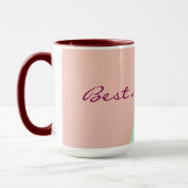 Abstract trendy blush roze mint collectie mok (Links)
