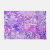 Abstract Trendy Camo Pink Paars Blue Deurmat (Voorkant)