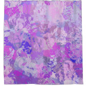 Abstract Trendy Camo Pink Paars Blue Douchegordijn (Voorkant)