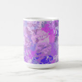 Abstract Trendy Camo Pink Paars Blue Koffiemok (Center)