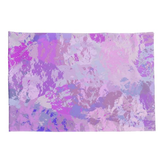Abstract Trendy Camo Pink Paars Blue Kussensloop (Achterkant-Rechts)