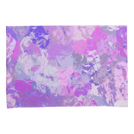 Abstract Trendy Camo Pink Paars Blue Kussensloop (Voorkant-Rechts)