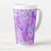 Abstract Trendy Camo Pink Paars Blue Latte Mok (Rechterhoek)