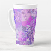 Abstract Trendy Camo Pink Paars Blue Latte Mok (Linkerhoek)