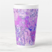 Abstract Trendy Camo Pink Paars Blue Latte Mok (Voorkant)
