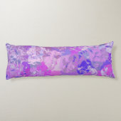 Abstract Trendy Camo Pink Paars Blue Lichaamskussen (Achterkant)