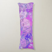 Abstract Trendy Camo Pink Paars Blue Lichaamskussen (Voorkant Verticaal)