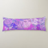 Abstract Trendy Camo Pink Paars Blue Lichaamskussen (Voorkant)