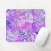 Abstract Trendy Camo Pink Paars Blue Muismat (Met muis)