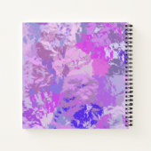Abstract Trendy Camo Pink Paars Blue Notitieboek (Achterkant)