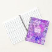Abstract Trendy Camo Pink Paars Blue Notitieboek (Binnen)