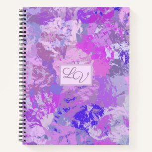 Abstract Trendy Camo Pink Paars Blue Notitieboek