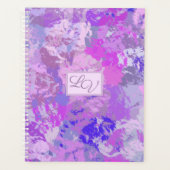 Abstract Trendy Camo Pink Paars Blue Planner (Voorkant)