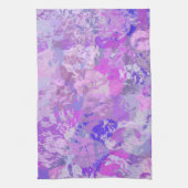 Abstract Trendy Camo Pink Paars Blue Theedoek (Verticaal)