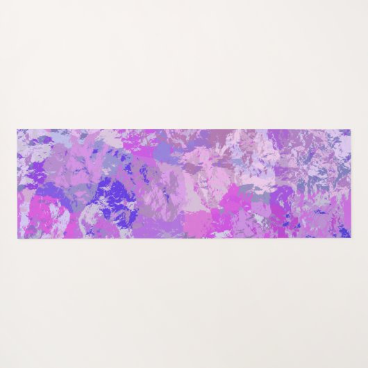 Abstract Trendy Camo Pink Paars Blue Yogamat (Achterkant (horizontaal))