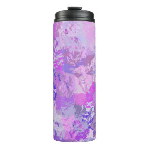 Abstract Trendy Camo Pink Paars Thermosbeker