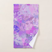 Abstract trendy camouflage roze paars blauw bad handdoek (Handdoek)