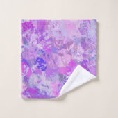 Abstract trendy camouflage roze paars blauw bad handdoek (Wasdoekje)