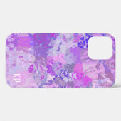 Abstract trendy camouflage roze paars blauw Case-Mate iPhone case (Achterkant (horizontaal))