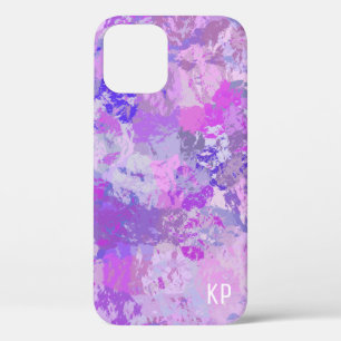 Abstract trendy camouflage roze paars blauw Case-Mate iPhone case