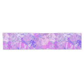 Abstract trendy camouflage roze paars blauw korte tafelloper (Horizontaal)